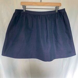 Patterned Navy Blue Women's Skirt with pockets